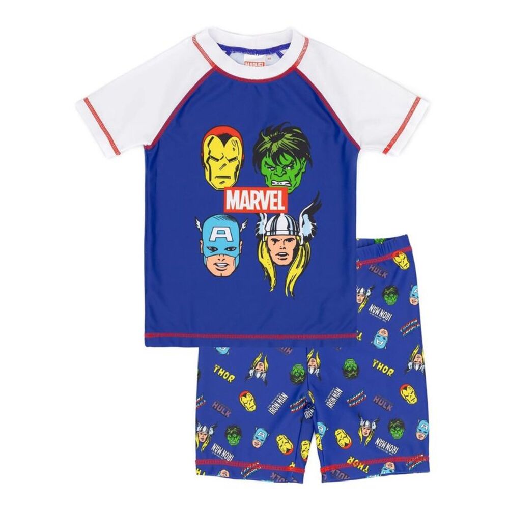 Marvel Boys Superhero Swim Set / Blue/White